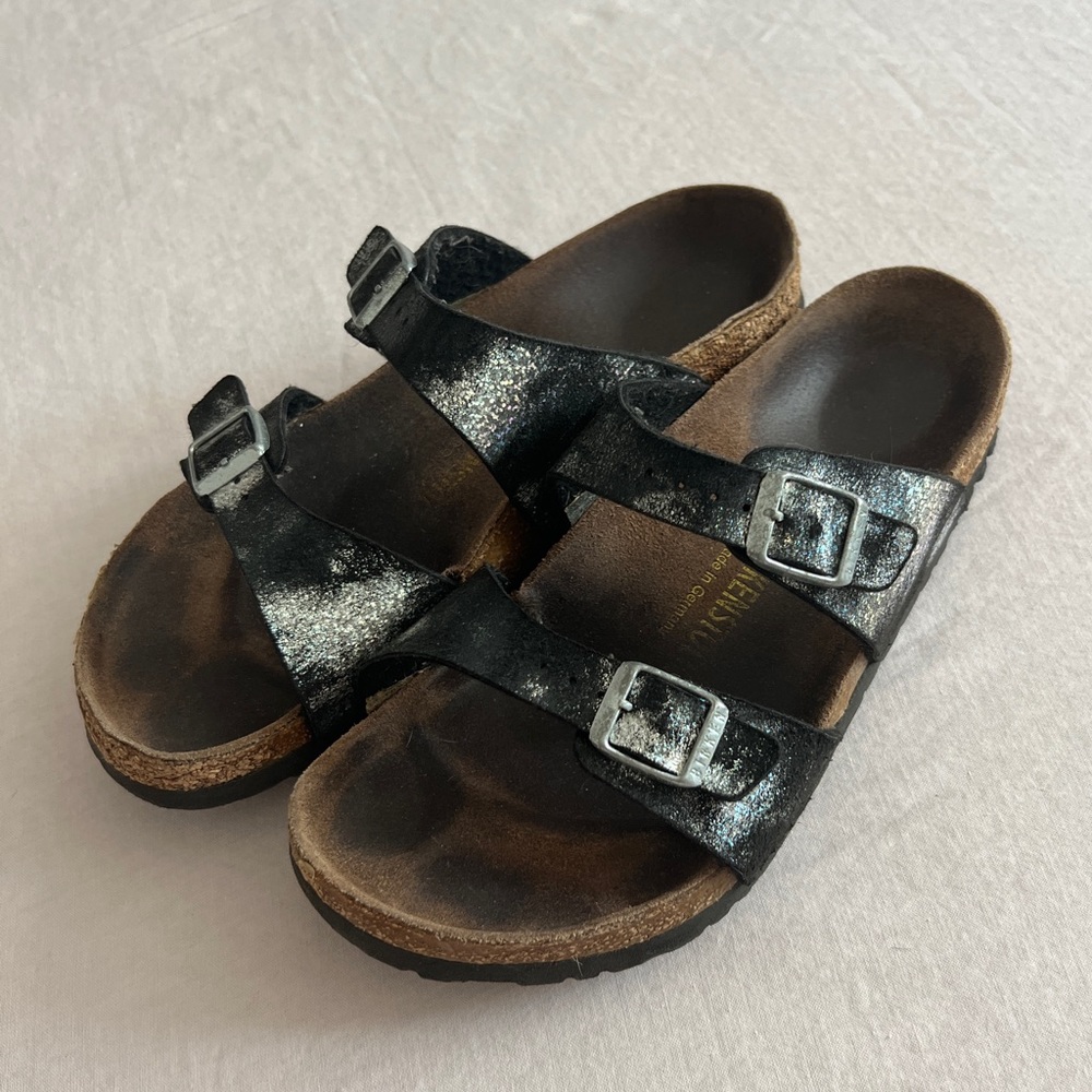 Holographic Iridescent Birkenstocks size 39